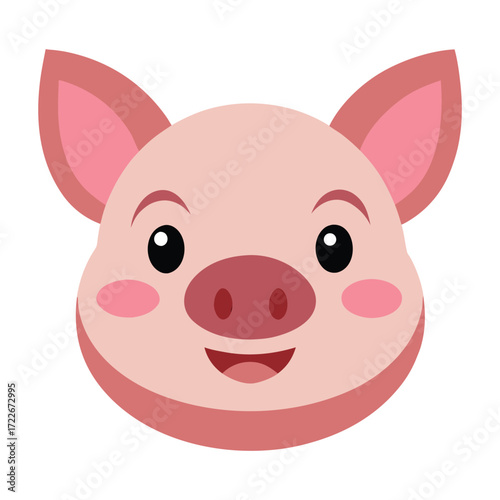 pig head vector illustration