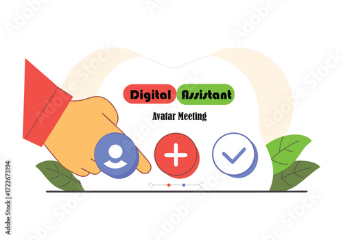 Digital solutions new beginning vibrant abstract design with icons and graphics for modern business