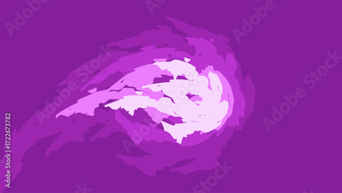 Psychedelic Purple Energy Vortex.An abstract vector illustration depicting a powerful, flaring energy spike in vibrant, layered shades of purple.