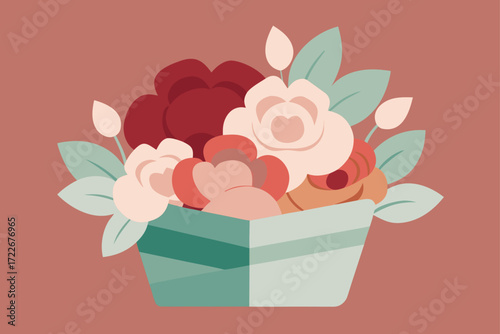this image features a beautiful  handcrafted flora