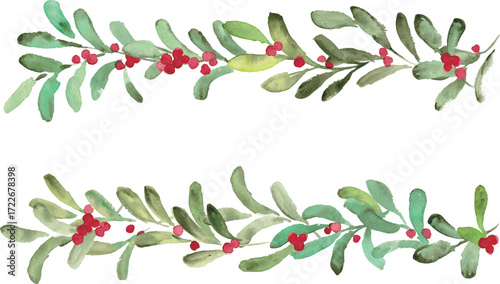 水彩画。水彩タッチのクリスマスフレーム。12月のクリスマスベクター水彩背景。クリスマスイラスト。
Watercolor painting. Watercolor Christmas frame. December Christmas vector watercolor background. Christmas illustration.