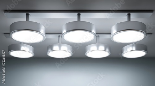 Modern Ceiling Light Fixture with Circular LED Design for Interiors