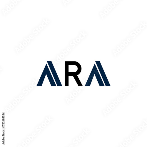 ARA letter logo design on WHITE background. ARA creative initials letter logo concept. ARA letter design.
