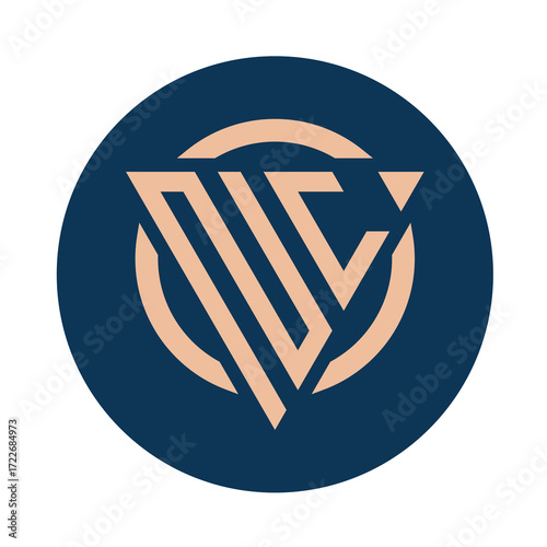 Creative simple Initial Monogram NC Logo Designs.