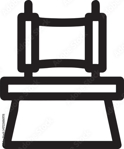 Silhouette vector of Torah reading icon representing Judaism, scripture, prayer, and religious study.