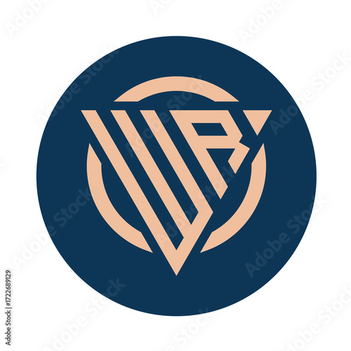 Creative simple Initial Monogram WR Logo Designs.