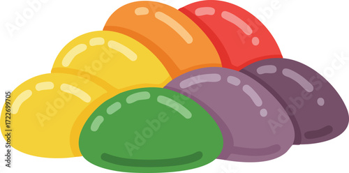 easter eggs on white background