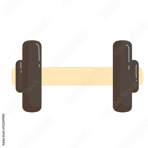 Dumbbell Vector Flat Illustration