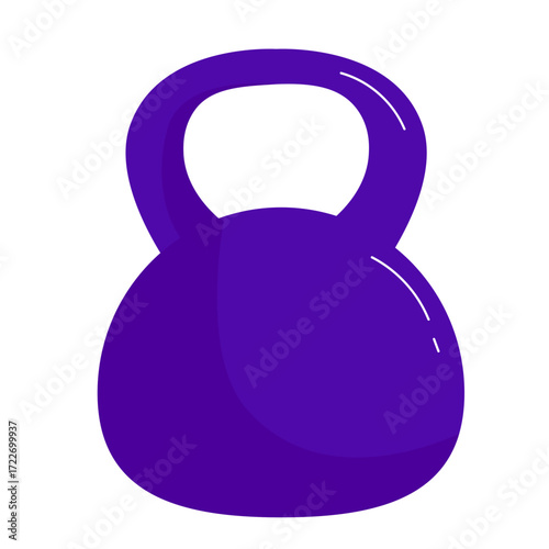 Kettlebell Vector Flat Illustration
