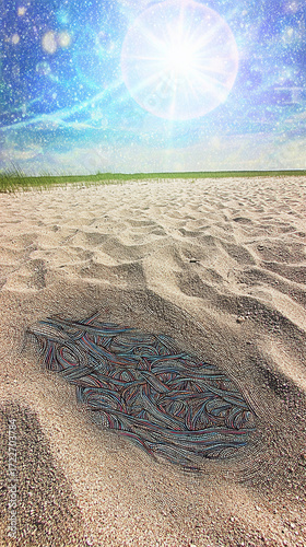 Playa Alienígena Ilustración Concepto