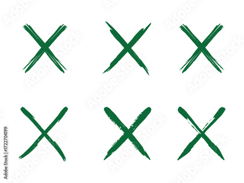Green cross sign bundle on transparent background, Green cross PNG. Green cross bundle isolated on white background. hand-drawn Green cross
