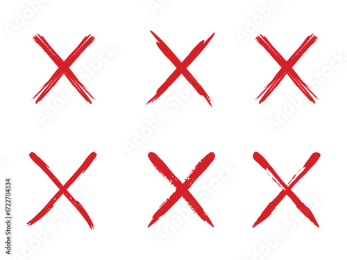 Red cross sign bundle on transparent background, Red cross PNG. Red cross bundle isolated on white background. hand-drawn red cross