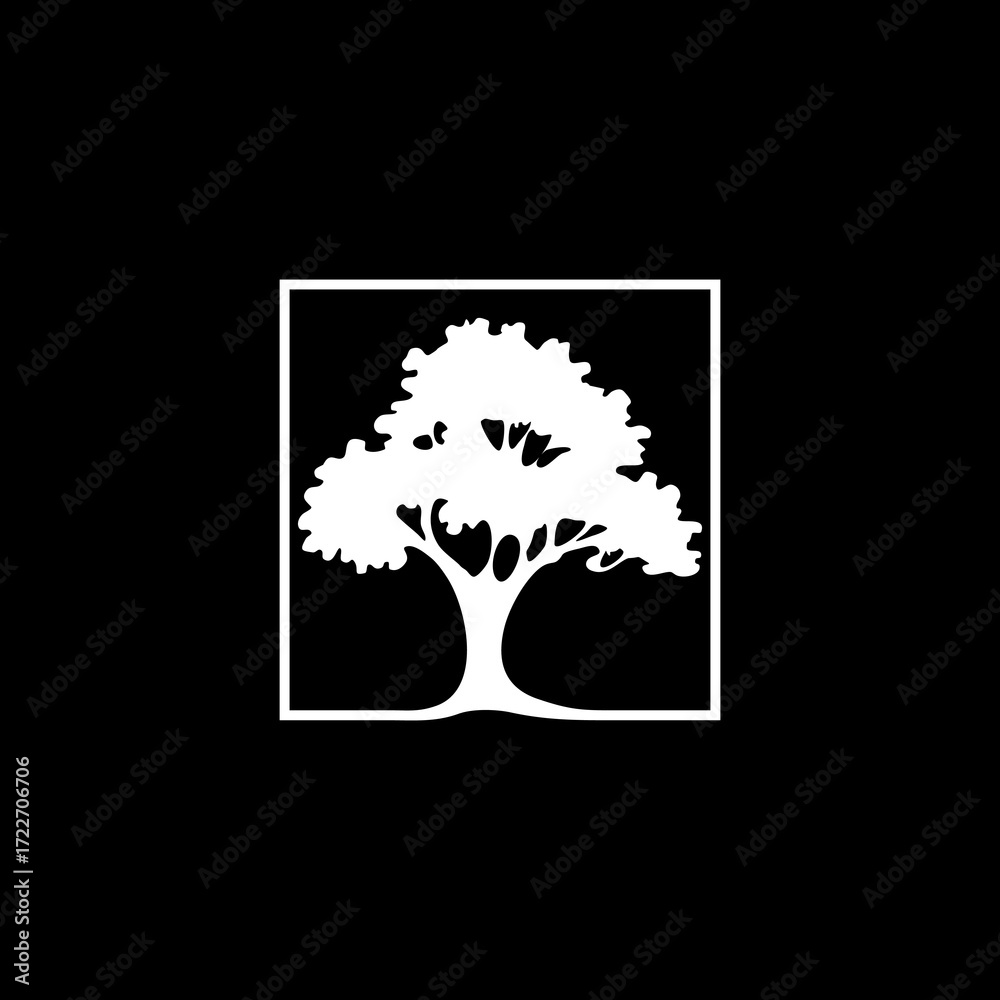 Obraz premium tree silhouette vector