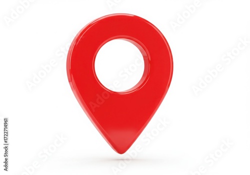 Free Download Shiny red location pin marker icon isolated on white background - GFXLoad