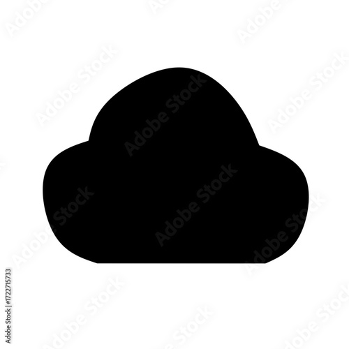 Cloud Icon for Online Storage and Digital Shopping Data