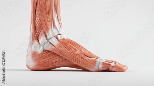 Detailed Anatomical Model of Human Ankle and Foot Muscles