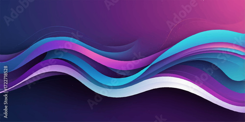 An abstract, colorful background with a flowing design of smooth, dynamic waves of light and color