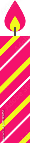 Striped Burning Candle
