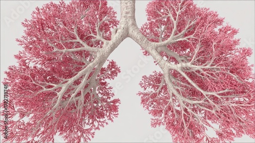 Anatomical Model of Human Lungs with Detailed Bronchial Structure