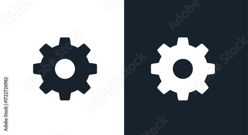 Cogwheel gear icons representing settings configuration and mechanics technical operations