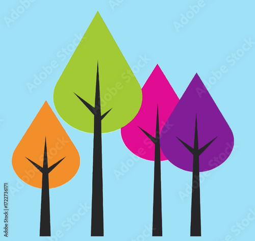 vector illustration of a forest