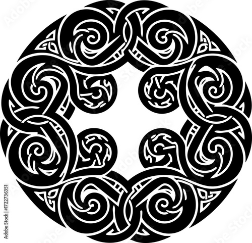 Intricate Celtic knotwork mandala design showcasing ancient artistry and timeless elegance for spiritual or decorative projects