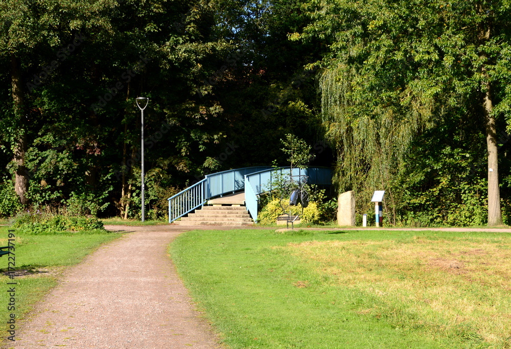 Fototapeta premium Resort Park in Autumn in the Town Bad Fallingbostel, Lower Saxony