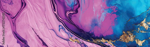 Multicolor brushed marbled surface. Abstract colorful illustration. Texture of marble. Vector illustration.	