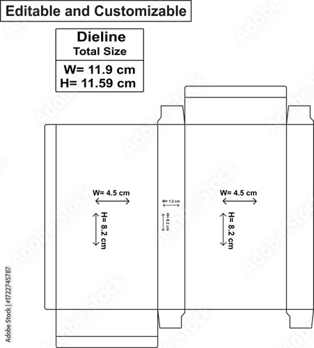 Dieline template, box template design,diecute design, medichine package design