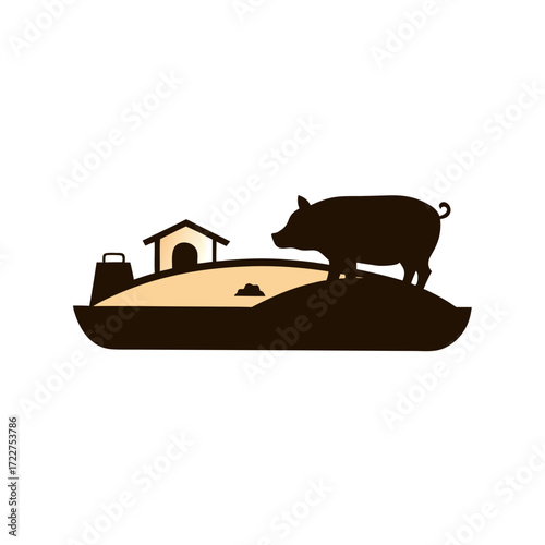 pig on the roof