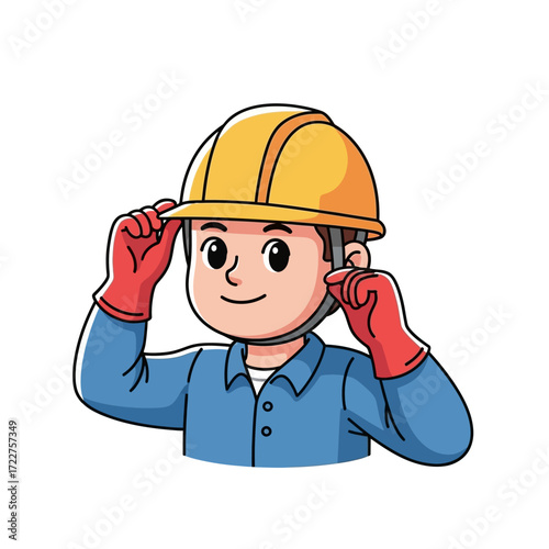 ready to build a construction workers confident start, isolated on transparent background