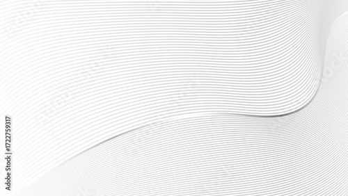 Abstract black and white line pattern creating dynamic wave effect, evoking sense of movement and fluidity. design is minimalist and modern, suitable for backgrounds or artistic projects
