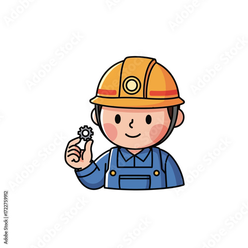 the little engineers big idea a gear of innovation, isolated on transparent background