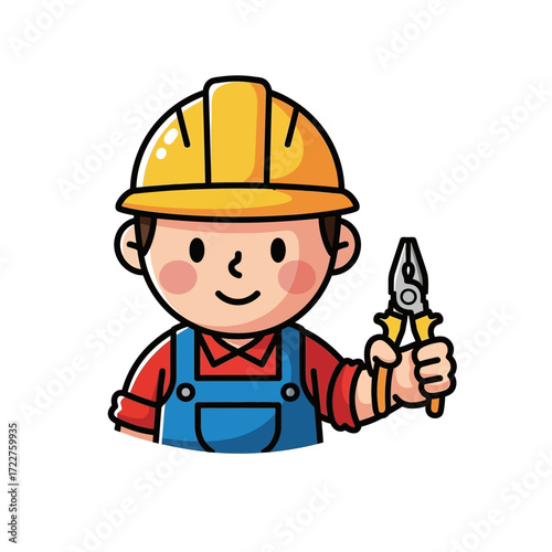 the little handymans big tool a cheerful helper, ready to fix anything, isolated on transparent background