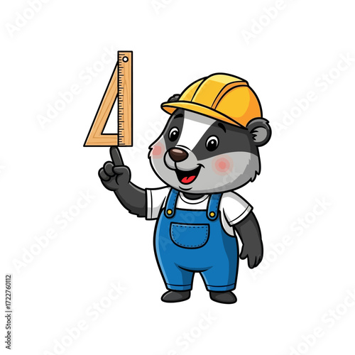 the studious badgers precise measurement a tiny architects dream, isolated on transparent background