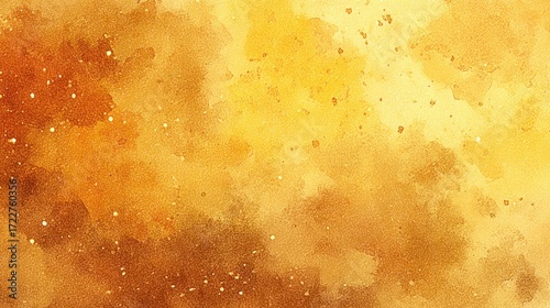 Abstract watercolor background with blending orange, brown and yellow hues