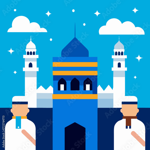 minaret of mosque in abu dhabi