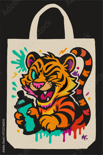 tiger cub in a bag