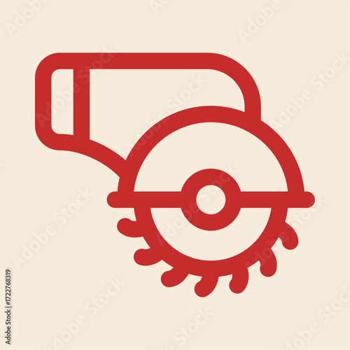 Circular saw symbol artwork trendy useful vector Illustration design charming colorful background