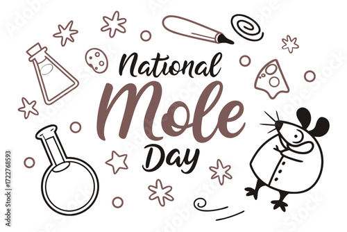 NATIONAL MOLE DAY vector illustration