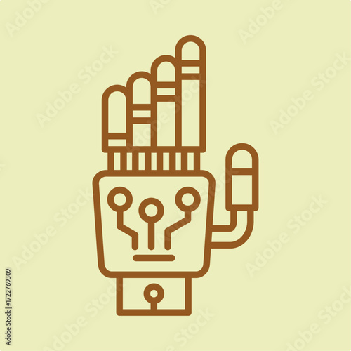 Robot Hand trendy artwork design useful creative Illustration lovely colorful background