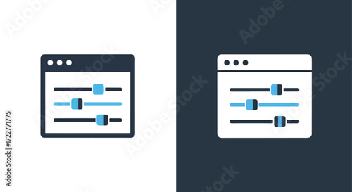 Interface slider controls settings adjustments options control panel digital user interface elements