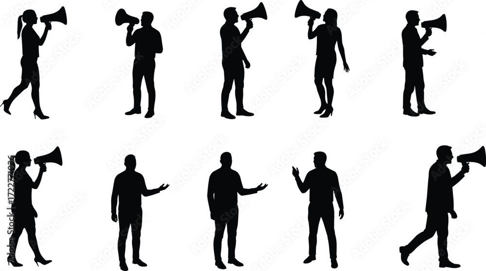 Fototapeta premium vector silhouettes of people