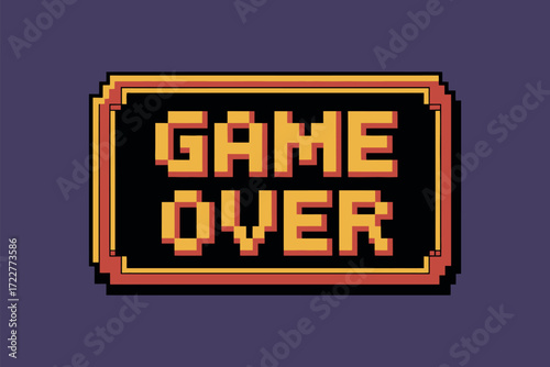 Retro pixelated 'Game Over' sign on a dark background, evoking nostalgia and finality.