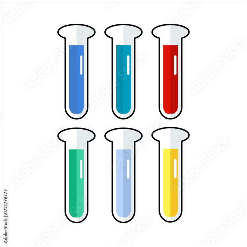 Icons For Chemical Lab Conical Flask Experiment Tools Vector