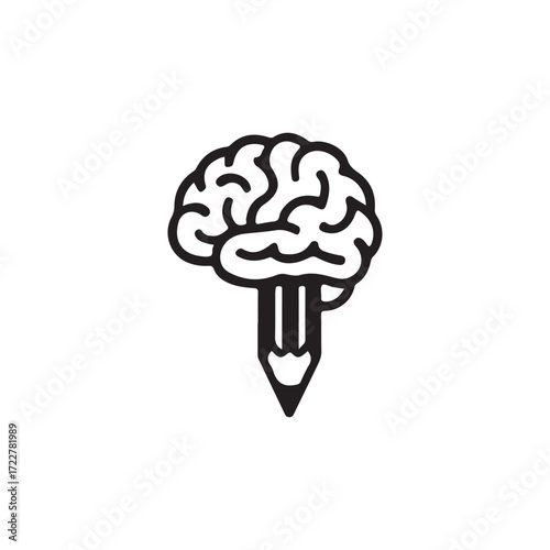 human brain vector illustration