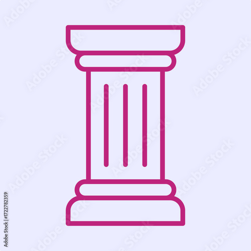 Pillar trendy artwork design useful creative Illustration handsome colorful background