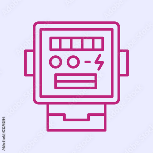 Electric Meter trendy artwork design useful creative Illustration handsome colorful background