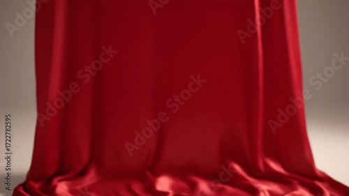 Flowing cloth reveal opener with falling wavy textile transition. Elegant fabric animation for overlays, intros, motion graphics, product reveals, and cinematic video editing.