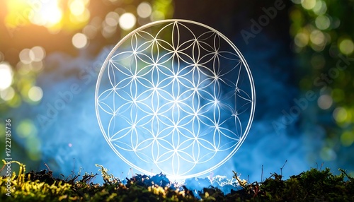 Flower of Life Spiritual Symbol.
